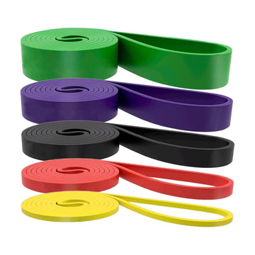 Adjustable 5‑Level Pull‑Up Assistance Resistance Bands Set – Durable Natural Latex Loops for Strength Training & Stretching – Compact Home Gym Gear