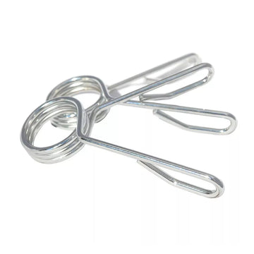 Olympic Spring Collars, Chrome-Plated Steel 50 mm – Secure Grip Bar Clips for Home Gym
