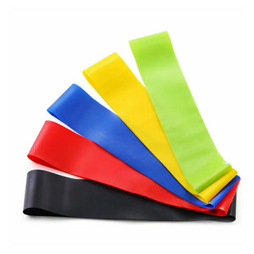 Resistance Band Light Set – 5‑Level Fitness Loop Bands, Premium Latex with Sturdy Fabric, Ideal for Home Workouts, Yoga & Strength Training, Compact & Portable
