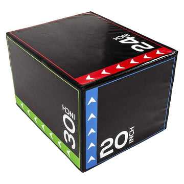 Soft Plyometric Jump Box – 3-in-1 Non-Slip Plyo Box for Home Gym, Strength & Jump Training | Available Individually or as a Full Set