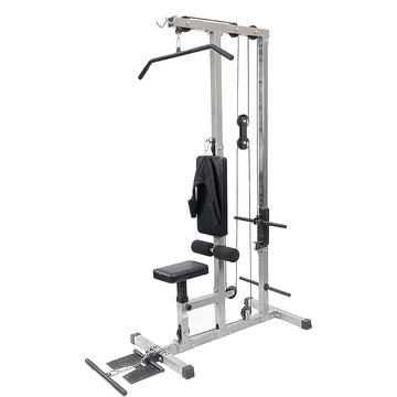Lat Pulldown Machine & Cable Station – Heavy‑Duty Steel Frame, High‑Low Pulley, Adjustable Seat – Home Gym Strength Training