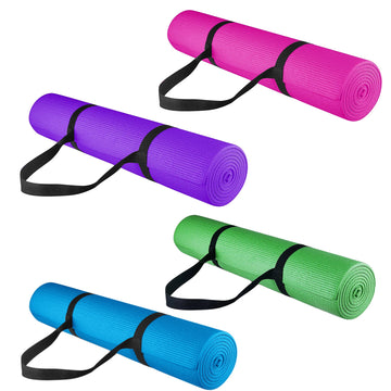 Extra‑Thick Non‑Slip NBR Foam Fitness Yoga Mat 15 mm – Eco‑Friendly, Cushioned, With Carry Strap – Ideal for Pilates, HIIT & Home Gym