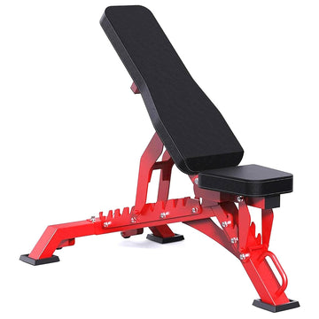 Adjustable Commercial‑Grade Weight Bench – heavy‑duty steel, high‑density foam, multi‑angle incline/decline for strength training, compact yet sleek for home gyms