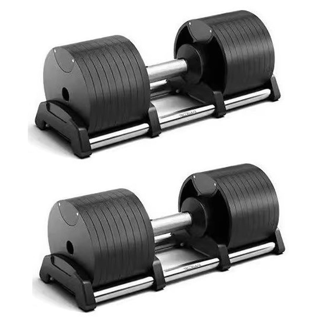 Round Adjustable Dumbbells with Steel Dial – 24/32/40/45 kg Pair, Anti‑Slip Handle for Strength Training in Home Gym