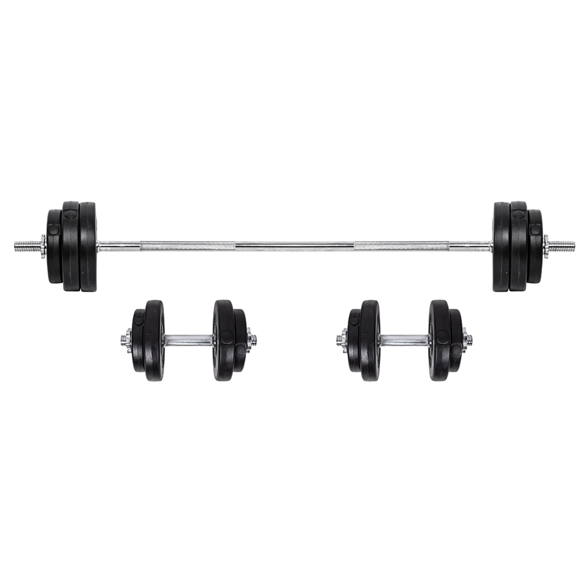 Cast‑Iron 65 kg Adjustable Dumbbell & Barbell Set – Knurled Grip, 2‑in‑1 Strength Kit for Home Gym