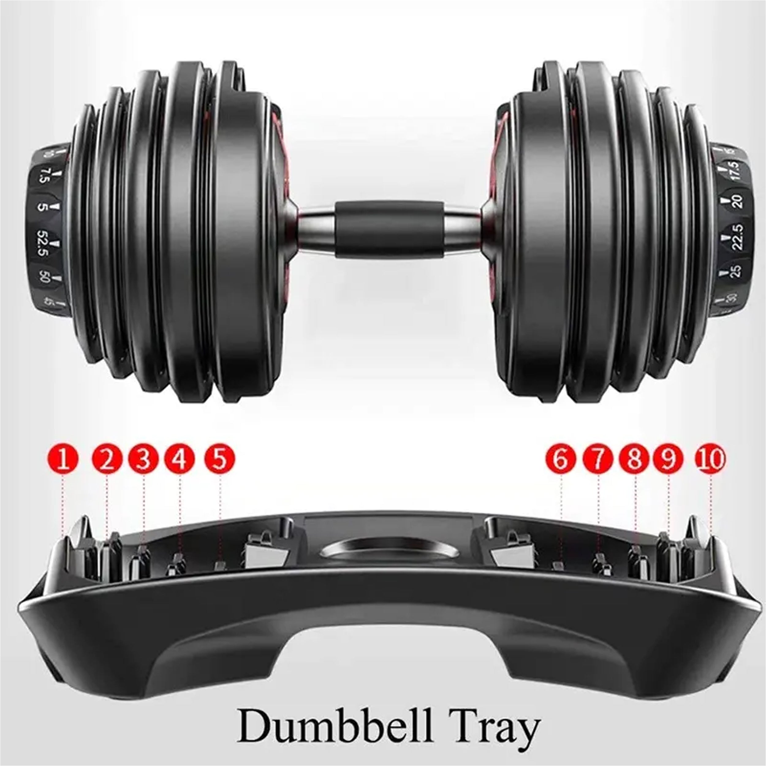 Adjustable Dumbbell 24 kg – Heavy‑Duty Steel, 15-in-1 Quick‑Dial Weight Selector, Space‑Saving with Optinal Bench & Stand Strength Training for Home Gym Workouts