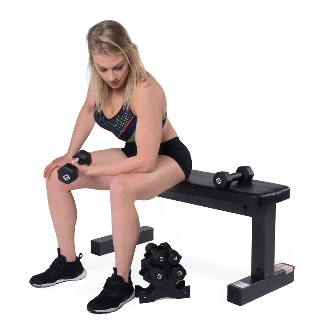Neoprene Dumbbell Tree Rack | Steel, 3/5 Tier Compact Storage, Anti‑Roll Cradles for Neoprene/Vinyl Weights – Sleek Home Gym Organizer