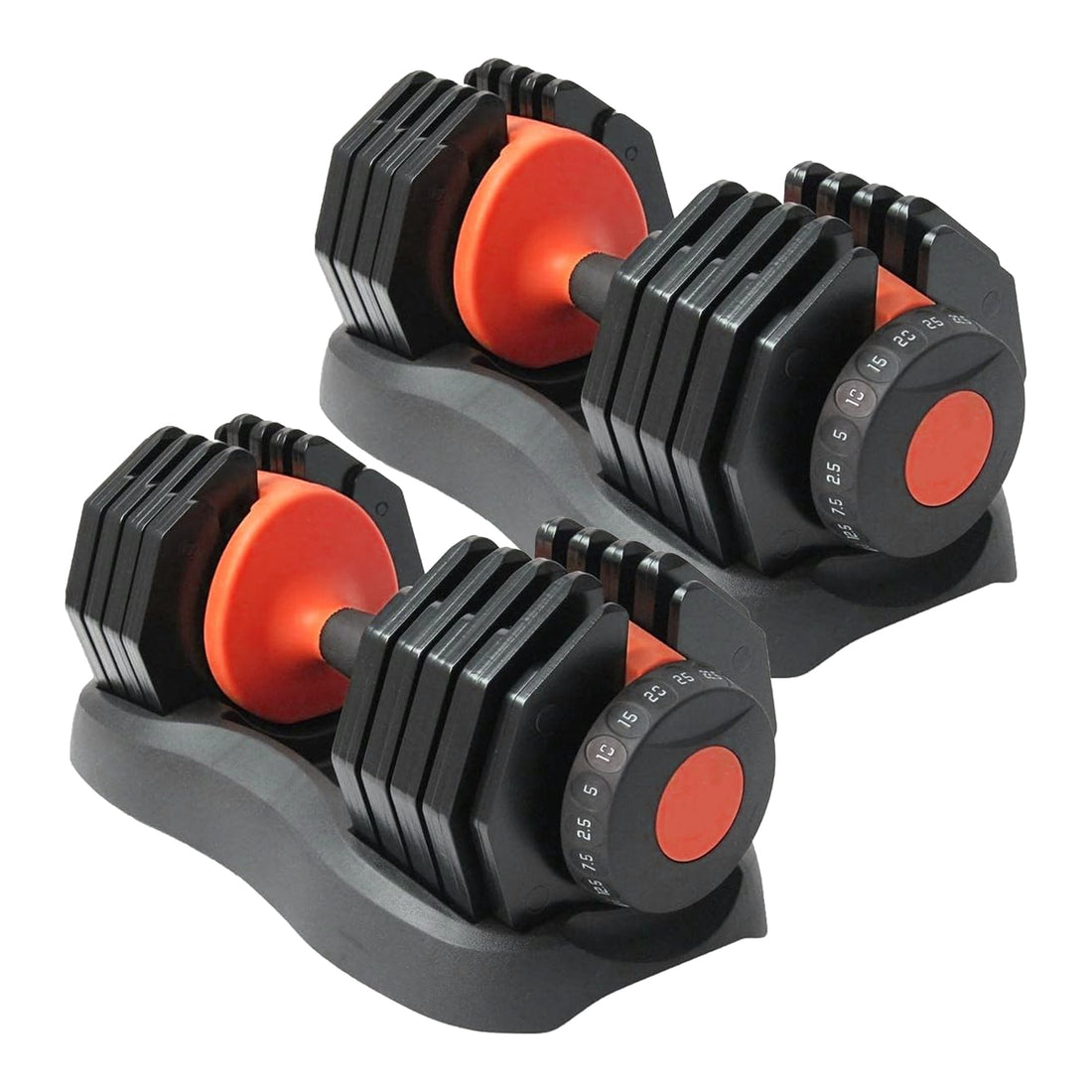 25kg Adjustable Dumbbell Set – 10-in-1 Quick Dial Weights with Safety Lock | 2.5kg–25kg Range for Strength Training in Compact Home Gym