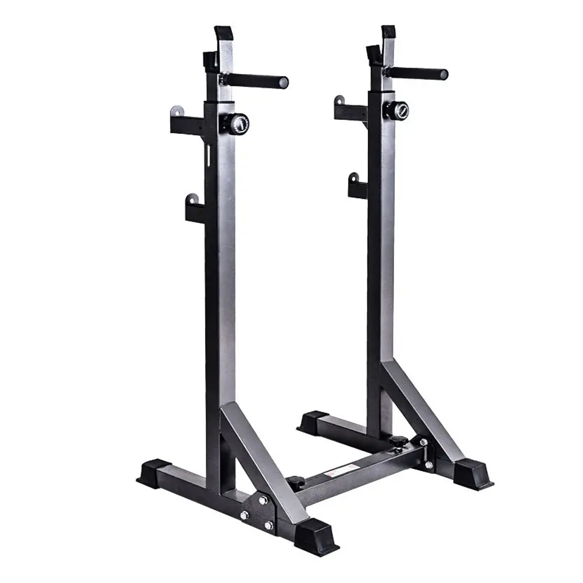 Heavy-Duty Adjustable Half Squat Rack with Dip Station & Spotters, 200KG Max Load – Powder-Coated Steel Strength Training Stand for Home Gym