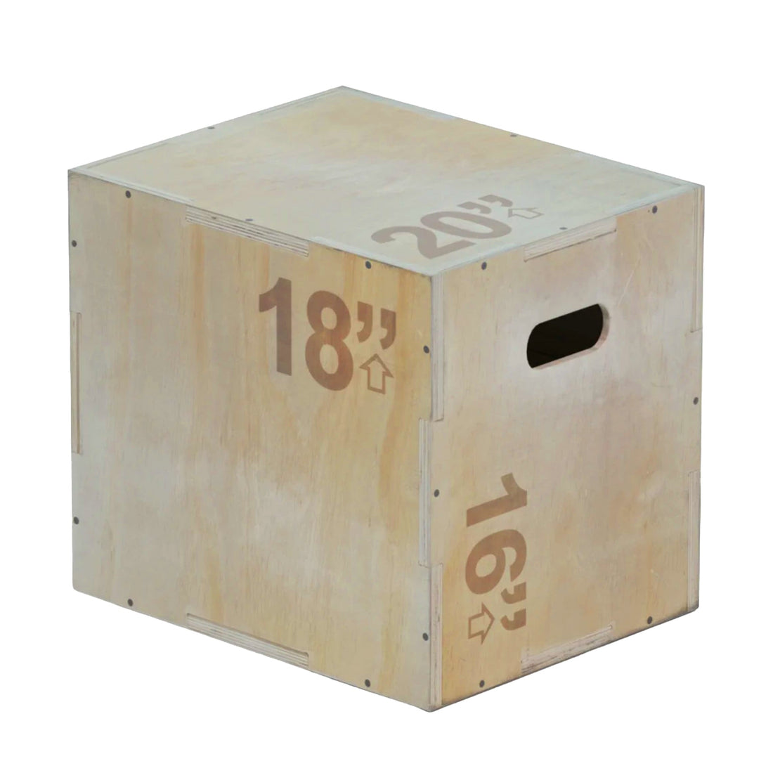 Adjustable 3-in-1 Plyometric Jump Box – Heavy-Duty Wood Build, Multi-Level Heights (12/14/16″) – Non-Slip Top & Side Handles for Strength, HIIT & Agility – Compact Home Gym Must-Have