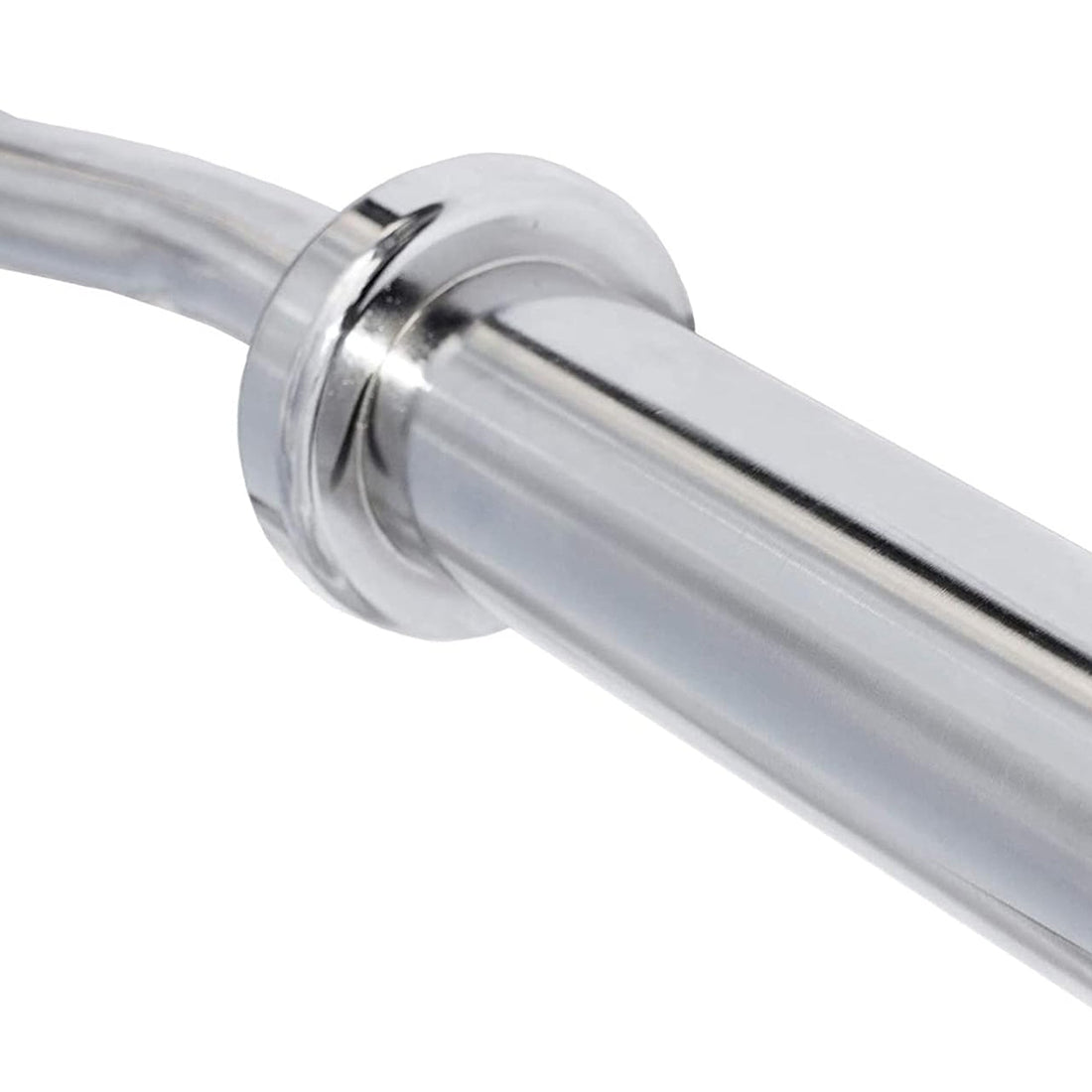 Olympic EZ Curl Bar – 47" Chrome Barbell with Spring Collars | 2″ Olympic Weight Plate Fit | Ergonomic Curl | Home Strength Training