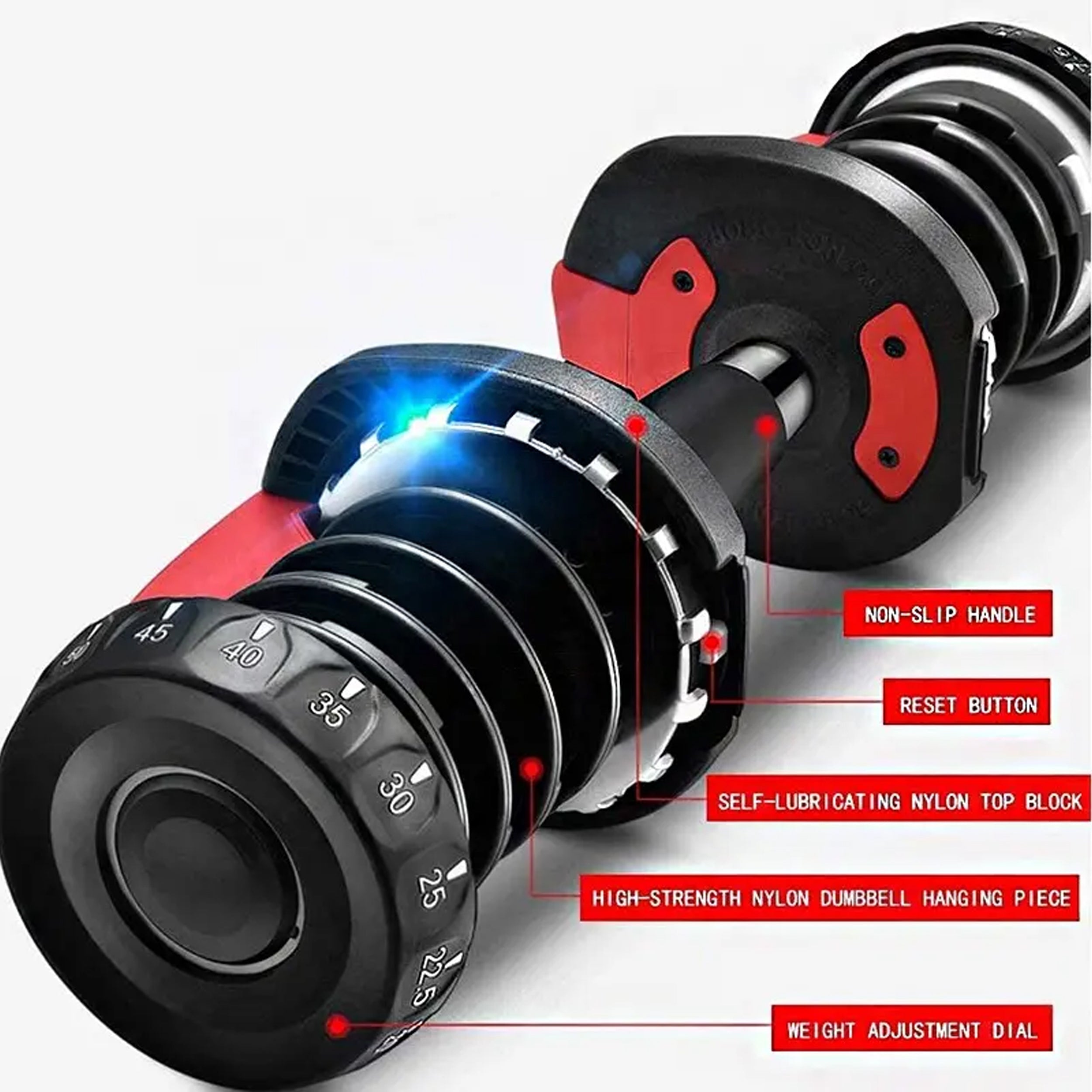 Adjustable Dumbbell 24 kg – Heavy‑Duty Steel, 15-in-1 Quick‑Dial Weight Selector, Space‑Saving with Optinal Bench & Stand Strength Training for Home Gym Workouts