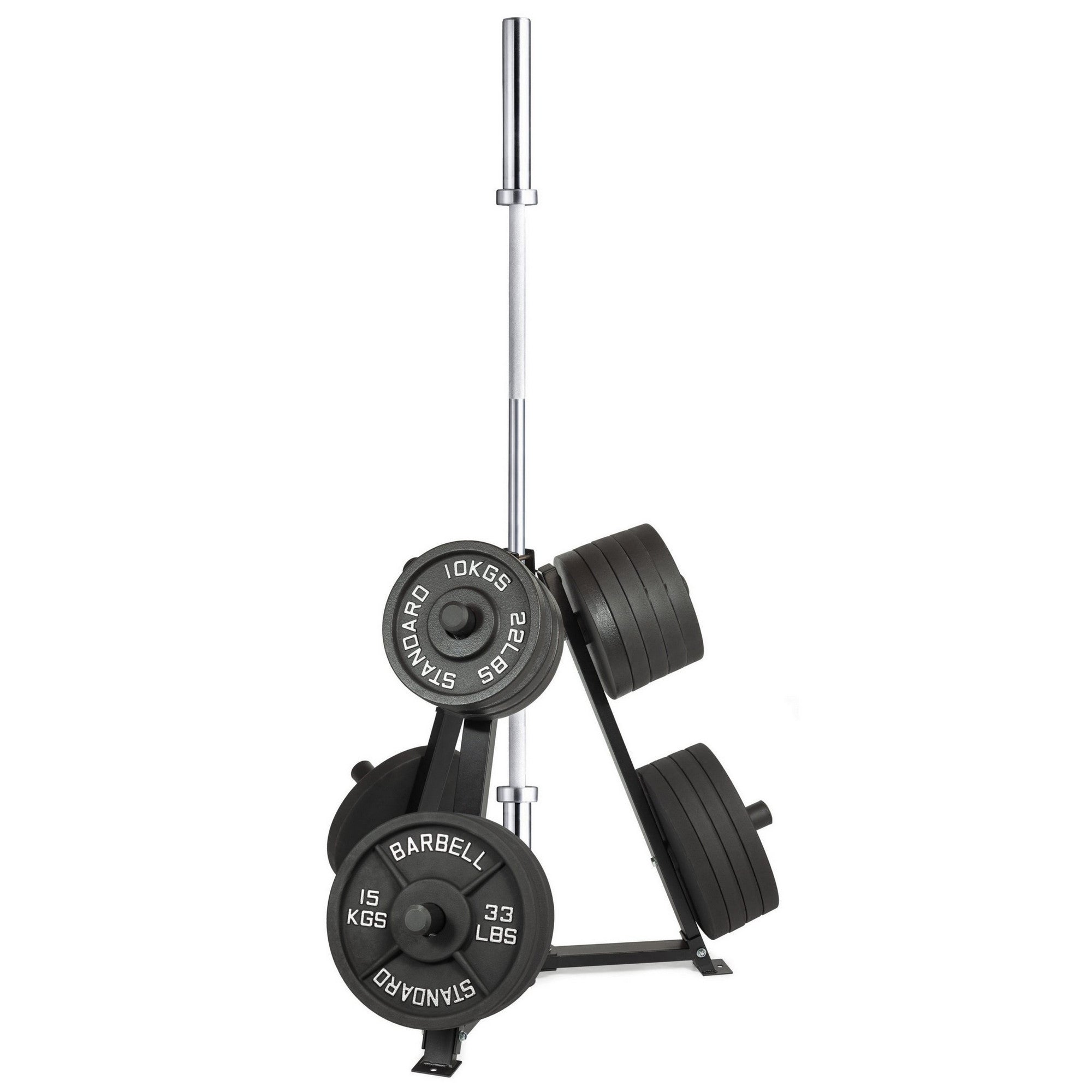 Vertical Steel Weight Plate & Dumbbell Rack | 300 kg Capacity, 6 Clamps, Space‑Saving Home Gym Organizer