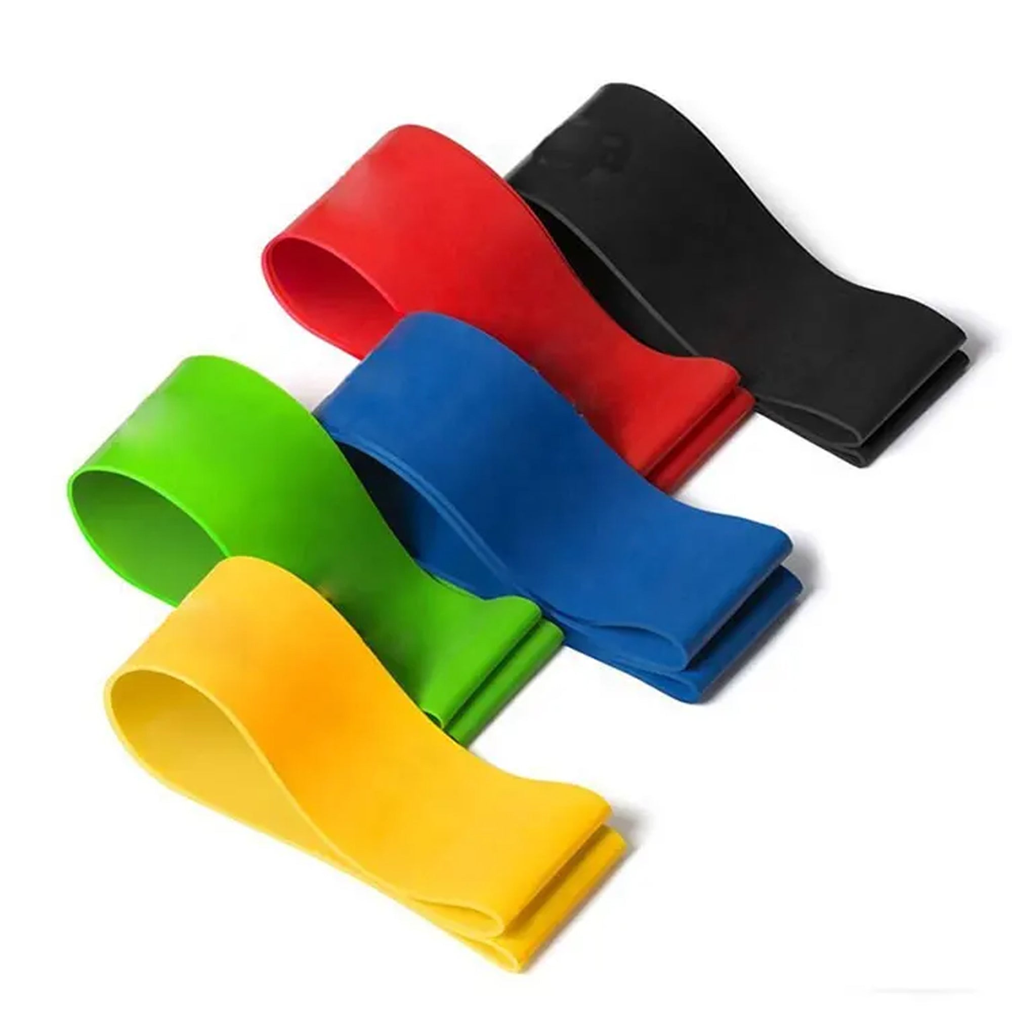 Resistance Band Light Set – 5‑Level Fitness Loop Bands, Premium Latex with Sturdy Fabric, Ideal for Home Workouts, Yoga & Strength Training, Compact & Portable
