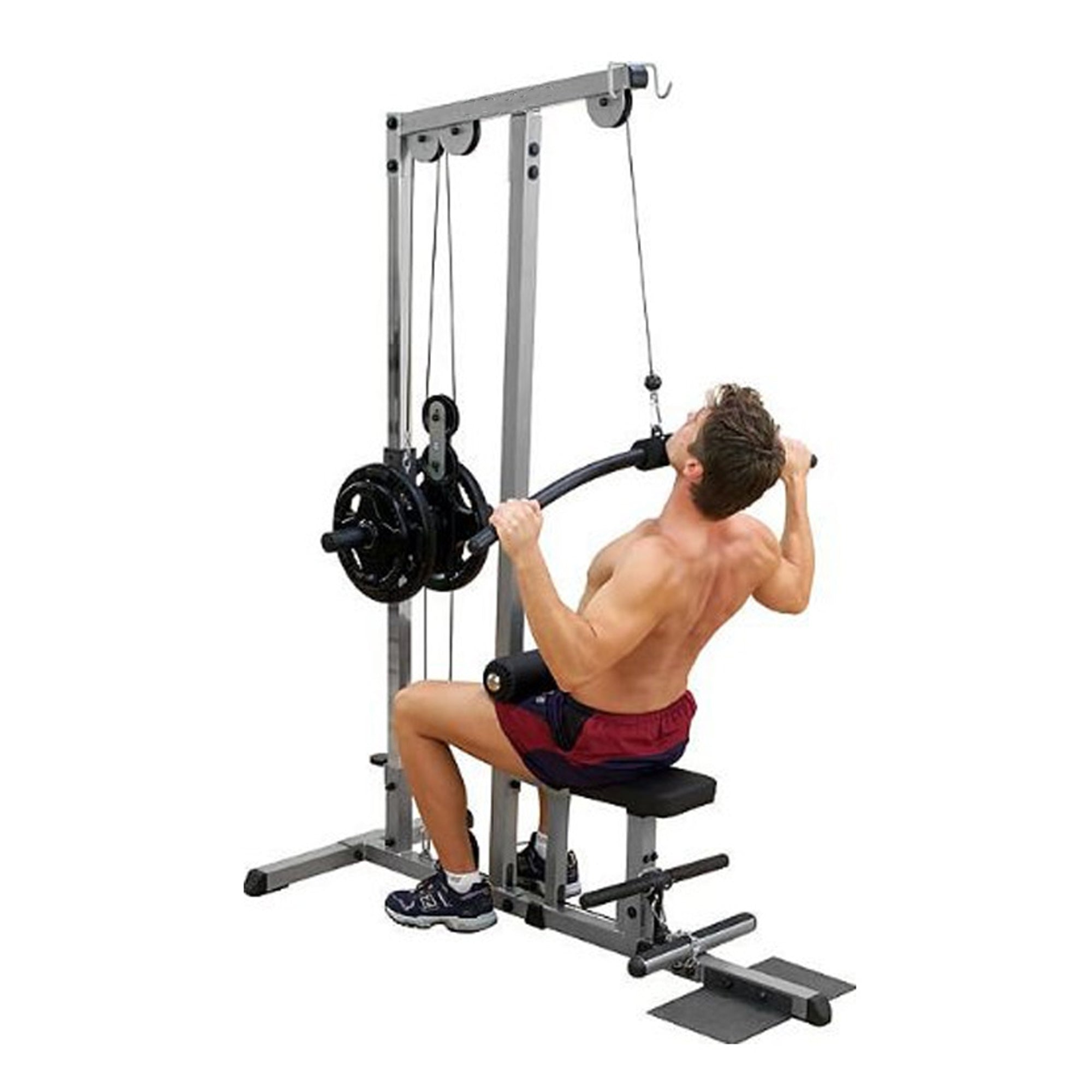 Lat Pulldown Machine & Cable Station – Heavy‑Duty Steel Frame, High‑Low Pulley, Adjustable Seat – Home Gym Strength Training