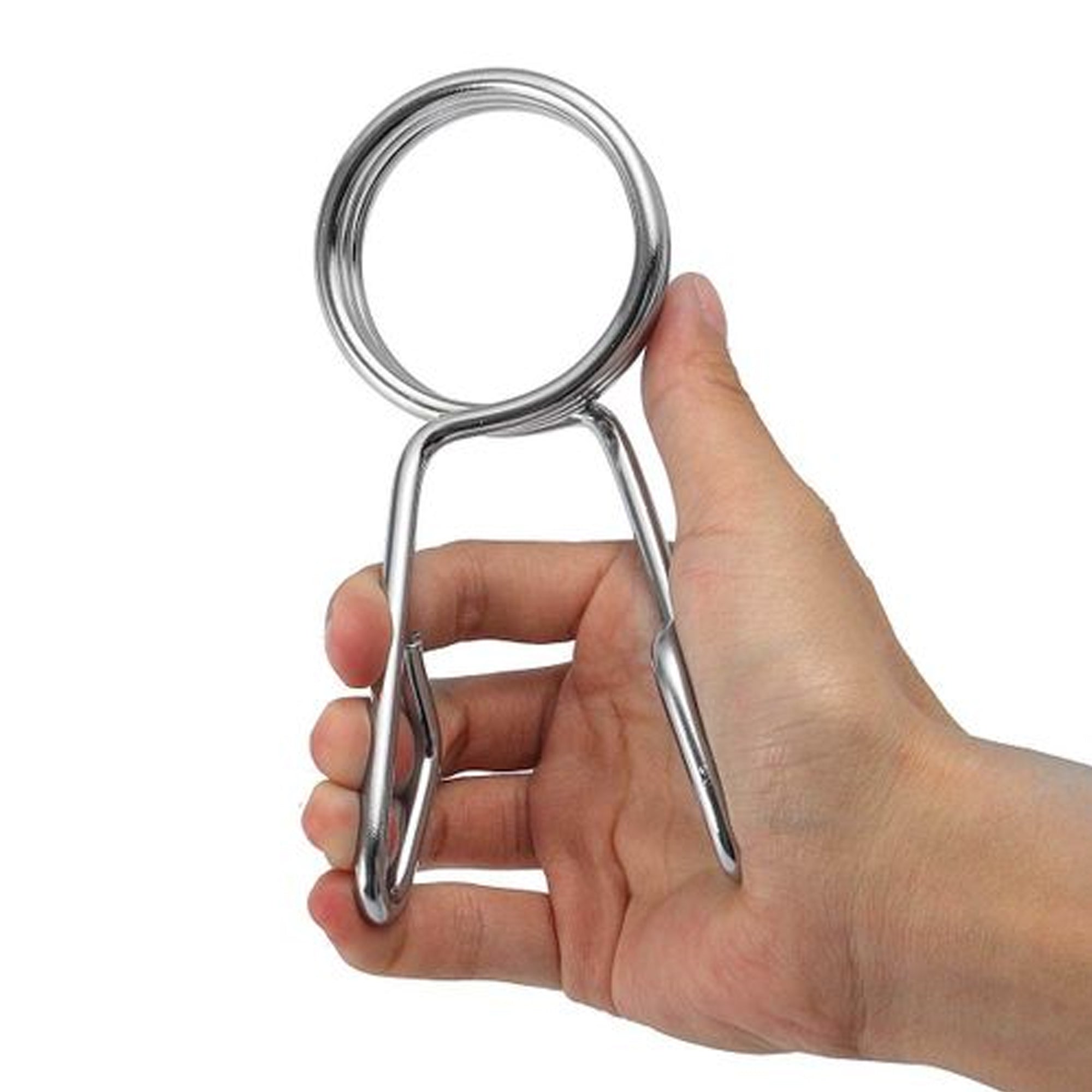 Olympic Spring Collars, Chrome-Plated Steel 50 mm – Secure Grip Bar Clips for Home Gym