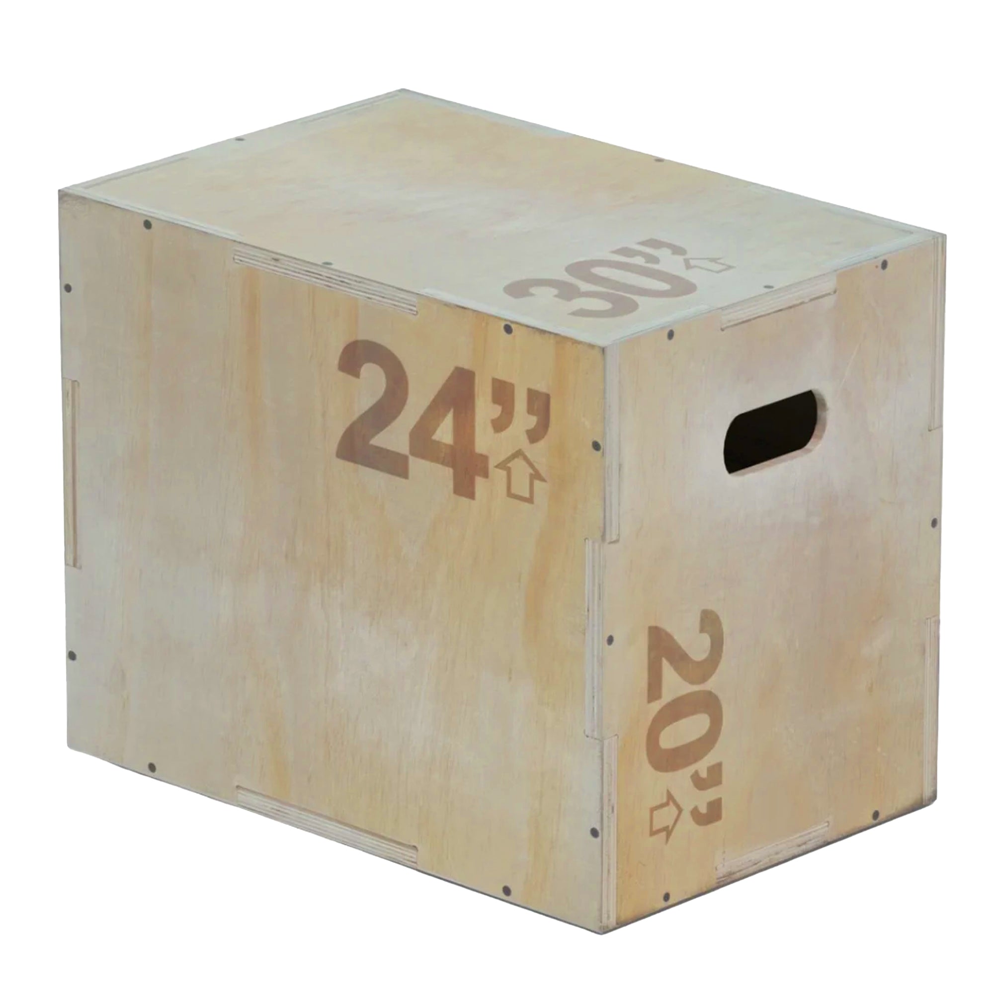 Adjustable 3-in-1 Plyometric Jump Box – Heavy-Duty Wood Build, Multi-Level Heights (12/14/16″) – Non-Slip Top & Side Handles for Strength, HIIT & Agility – Compact Home Gym Must-Have