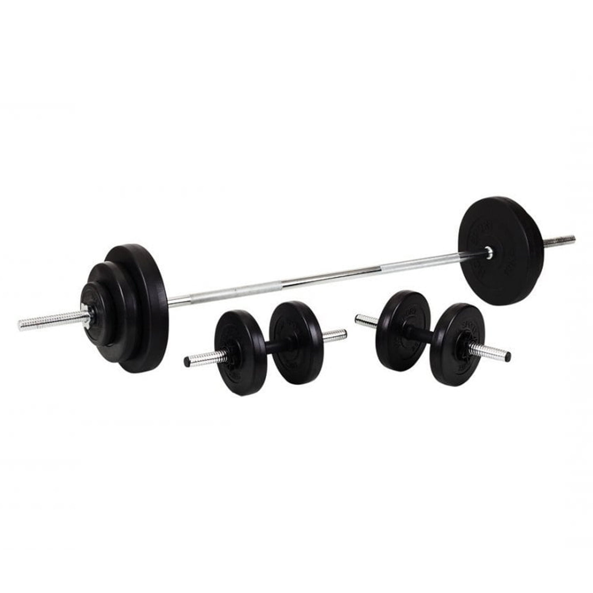 Cast‑Iron 65 kg Adjustable Dumbbell & Barbell Set – Knurled Grip, 2‑in‑1 Strength Kit for Home Gym