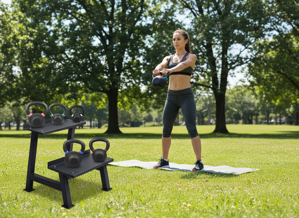 Commercial Kettlebell Storage Rack – Heavy-Duty Steel Organizer