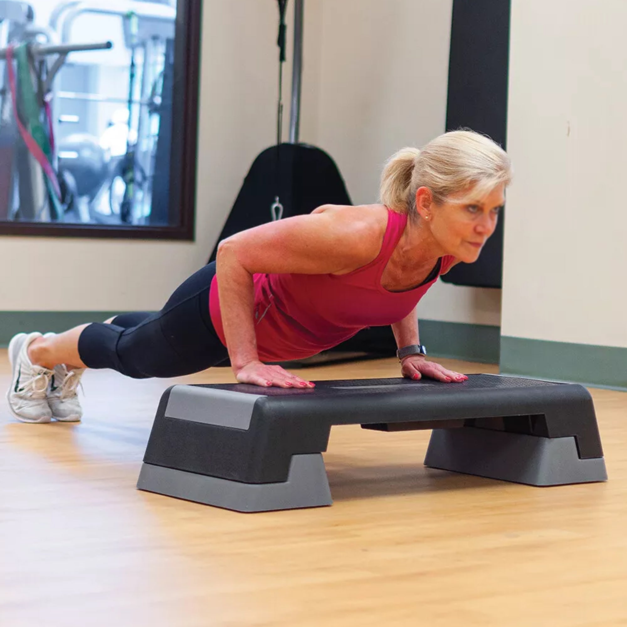 Adjustable Aerobic Stepper Platform – Durable Plastic Non‑Slip Step Board with 3 Height Levels for Home Gym Cardio, Strength & Yoga
