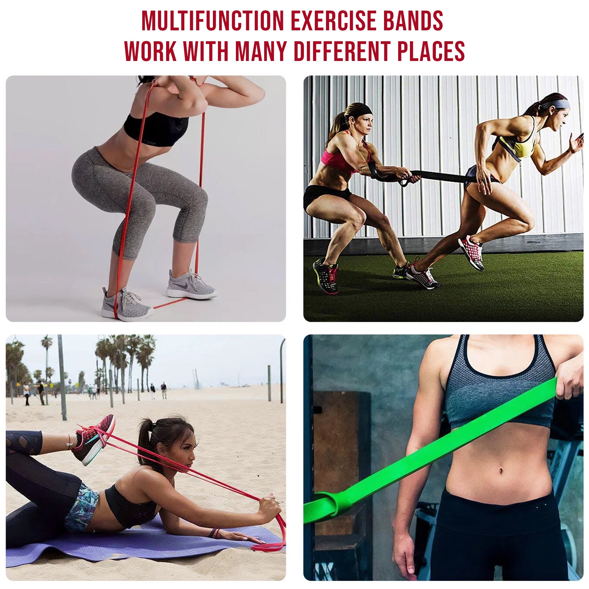 Adjustable 5‑Level Pull‑Up Assistance Resistance Bands Set – Durable Natural Latex Loops for Strength Training & Stretching – Compact Home Gym Gear