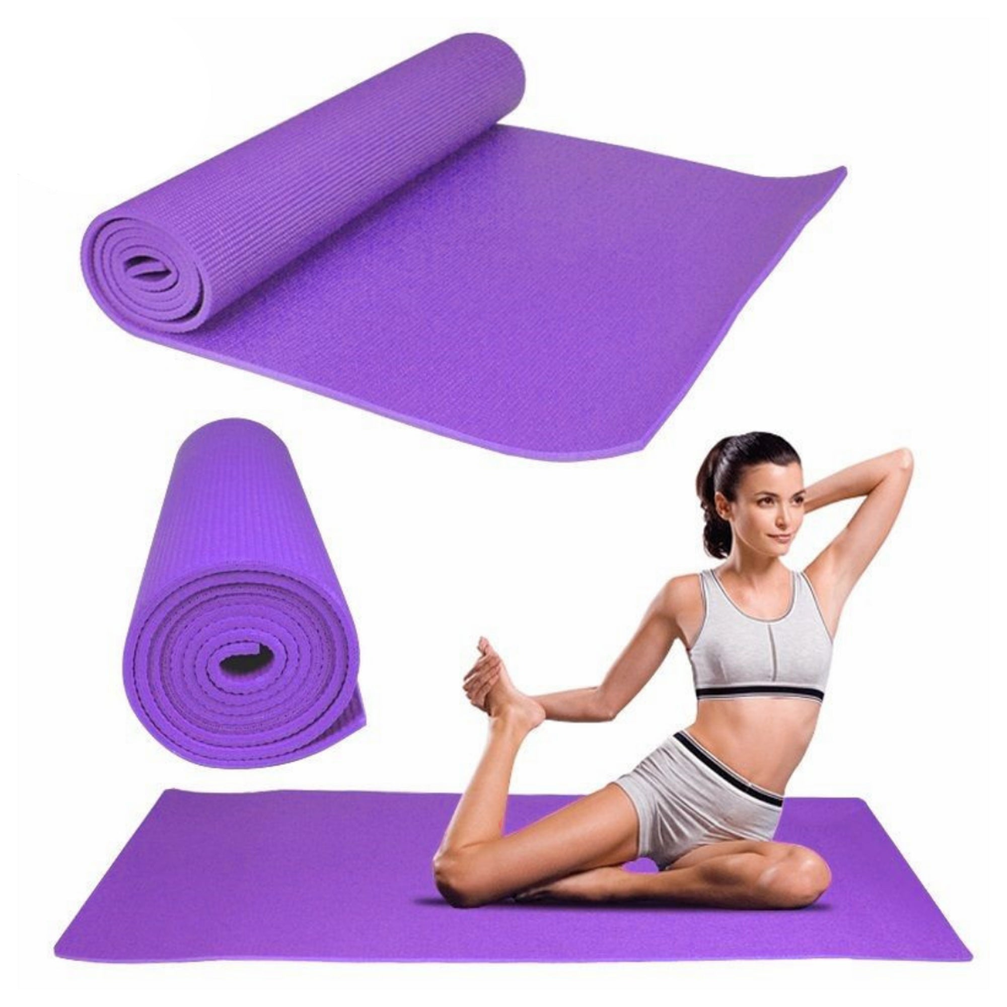 Extra‑Thick Non‑Slip NBR Foam Fitness Yoga Mat 15 mm – Eco‑Friendly, Cushioned, With Carry Strap – Ideal for Pilates, HIIT & Home Gym
