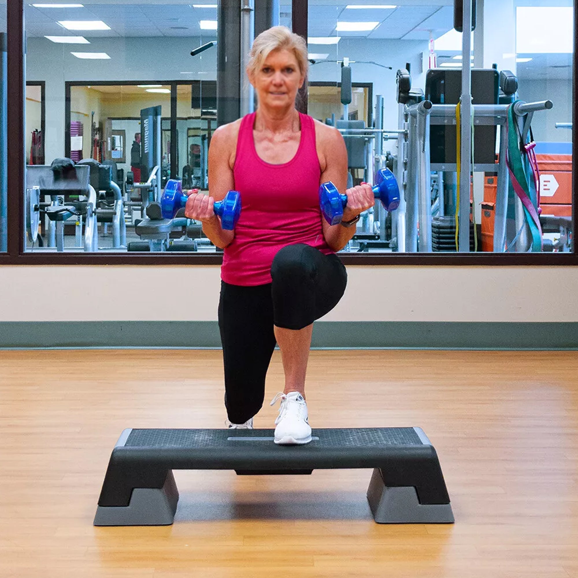 Adjustable Aerobic Stepper Platform – Durable Plastic Non‑Slip Step Board with 3 Height Levels for Home Gym Cardio, Strength & Yoga