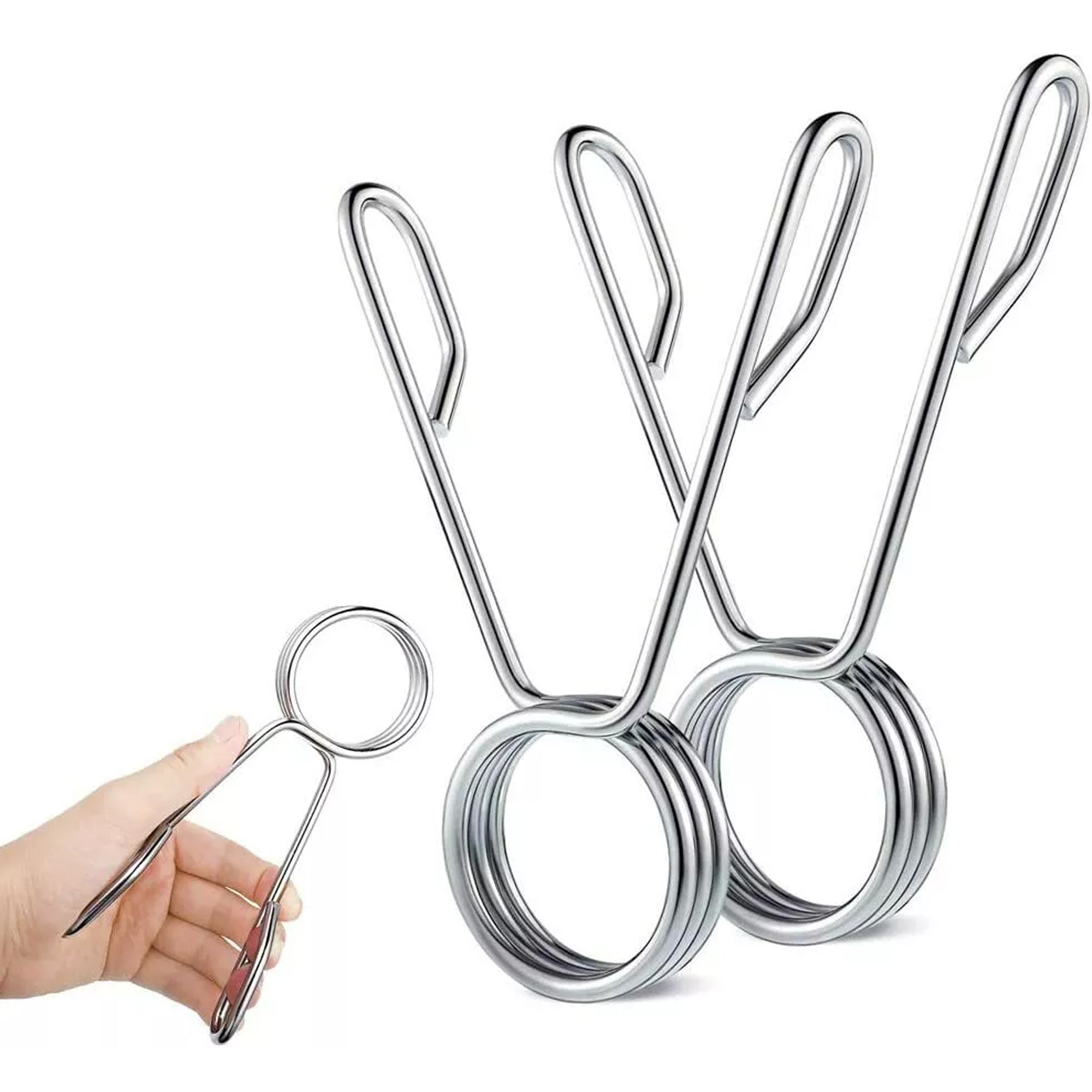 Olympic Spring Collars, Chrome-Plated Steel 50 mm – Secure Grip Bar Clips for Home Gym
