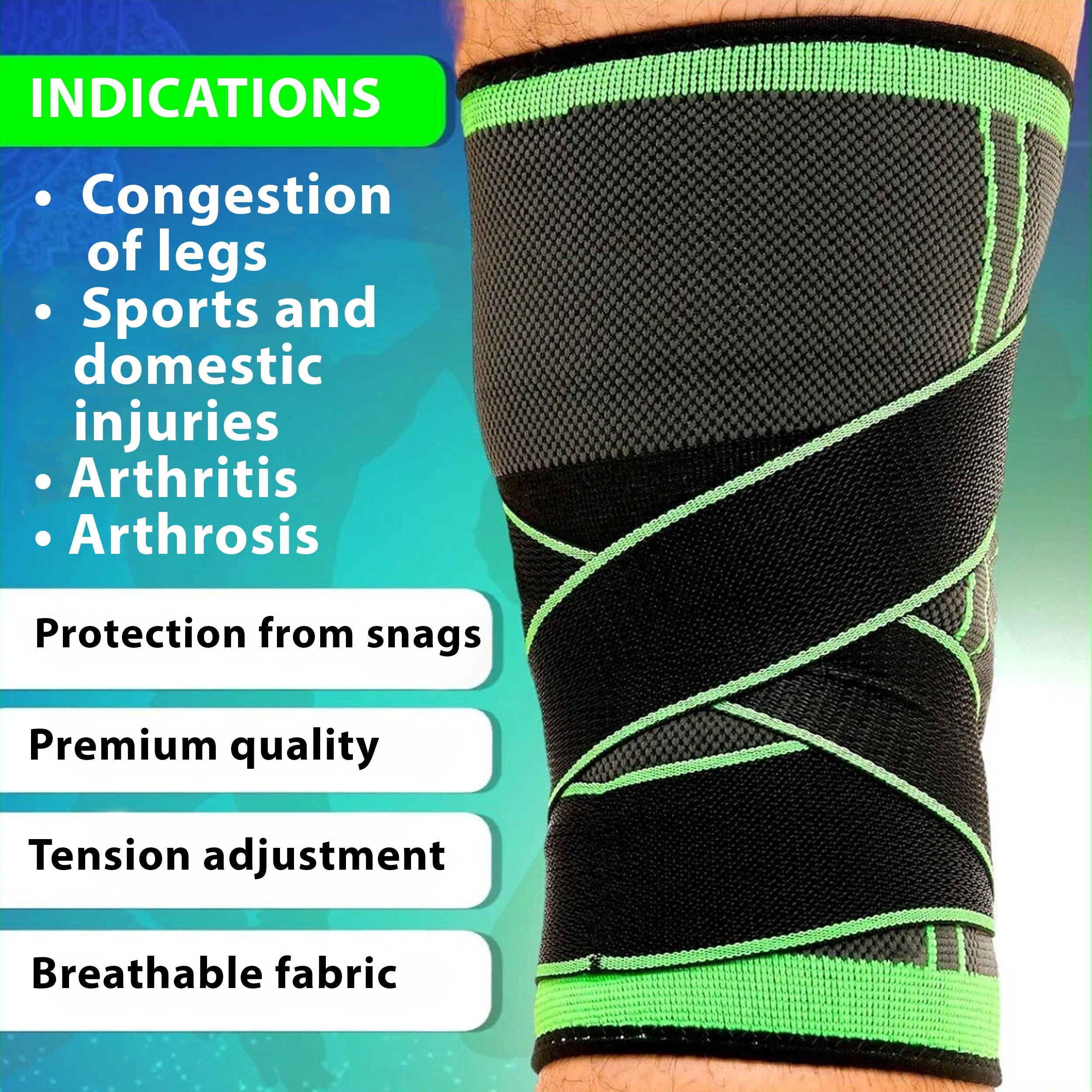 Adjustable Neoprene Knee Support with Strap – Compression Brace for ACL/Meniscus Pain Relief, Joint Stabilization & Sports – Ideal for Running, Walking, Daily Home Use