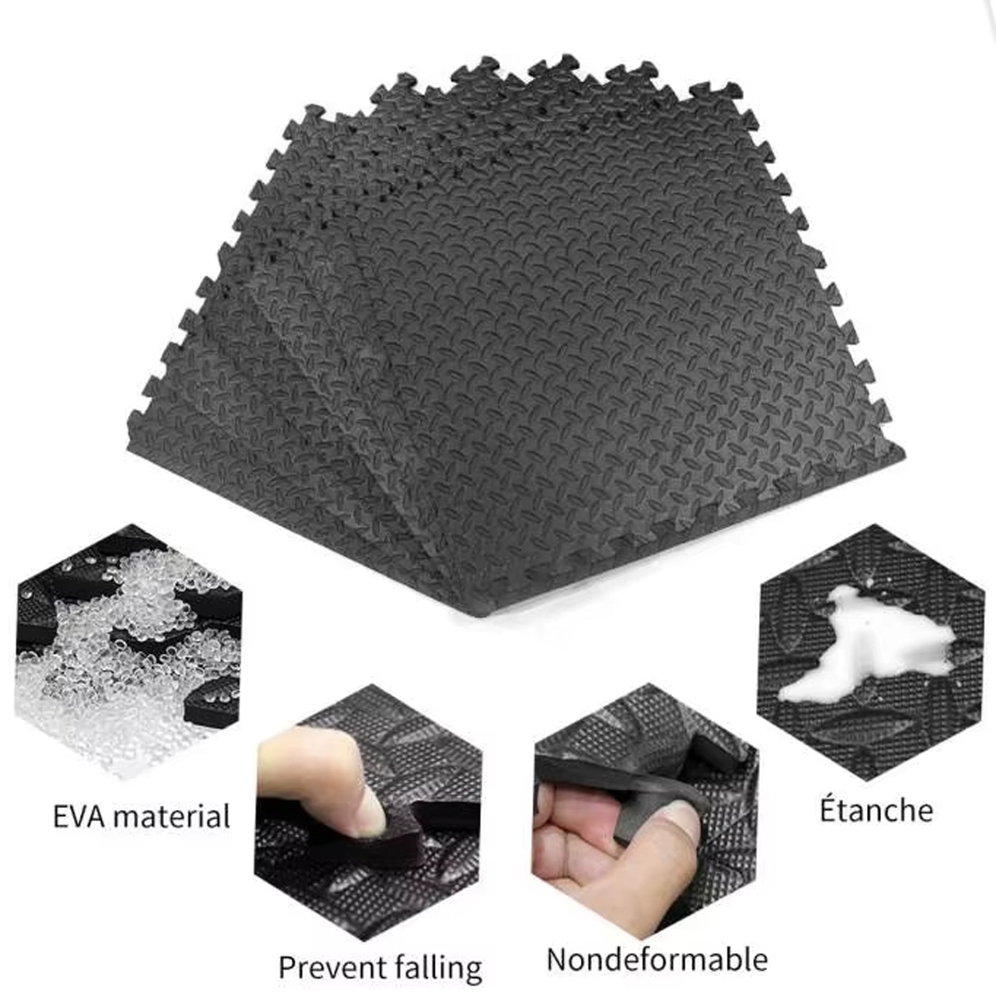 10mm Interlocking EVA Foam Puzzle Exercise Mat – Non-Slip, Protective Home Gym Flooring Rubber Tiles for Strength Training, Yoga & Garage Workouts