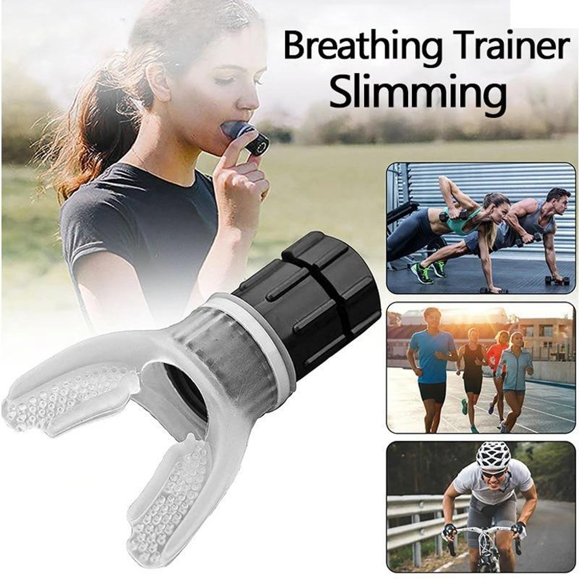Breath Trainer Lung Exerciser – Medical‑Grade Silicone, Adjustable Resistance, Portable Respiratory Trainer for Home Recovery & Fitness