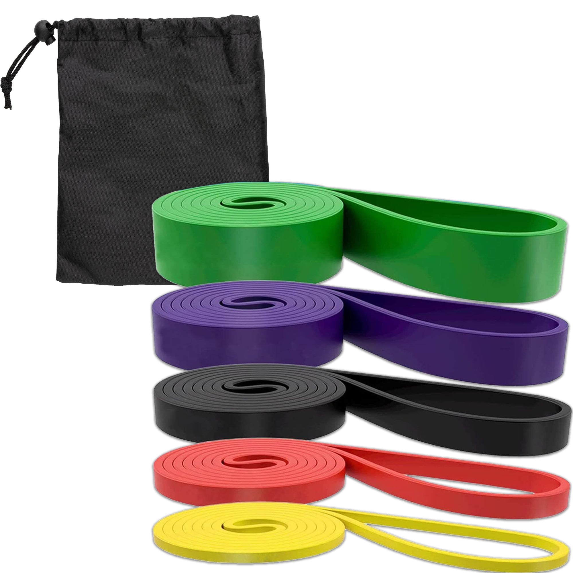 Adjustable 5‑Level Pull‑Up Assistance Resistance Bands Set – Durable Natural Latex Loops for Strength Training & Stretching – Compact Home Gym Gear