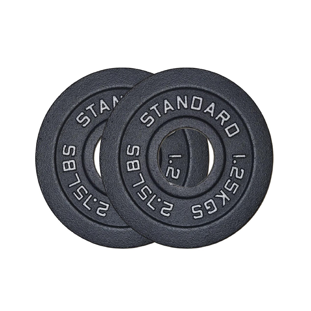 Heavy-Duty Cast Iron Weight Plates – Olympic 2″, Black Powder Finish, Compact and Durable for Home Gym Strength Training on Barbells & Dumbbells