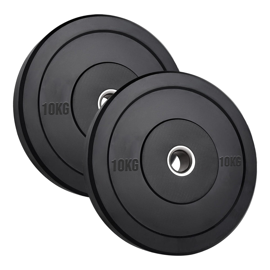 Olympic Heavy-Duty Rubber Bumper Plates – Durable Weight Plates in Singles, Pairs & Sets with Steel Hub, Low Bounce, for Strength Training & CrossFit in Home Gyms