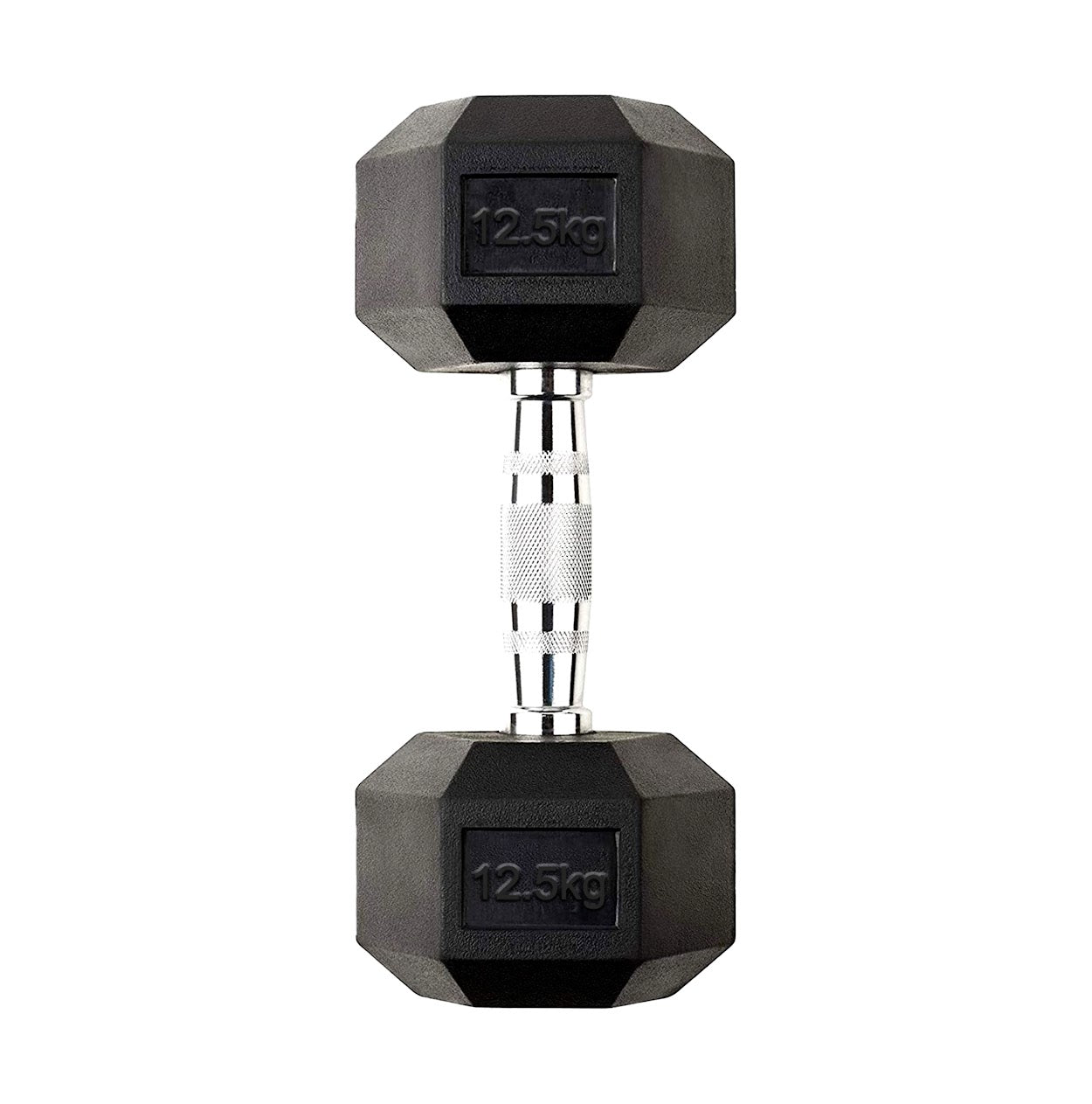 Hex Dumbbells 2.5kg–60kg Full Set or Pairs – Rubber-Coated Weights with Anti-Roll Design & Knurled Steel Handles – For Home Gym or Studio Strength Training