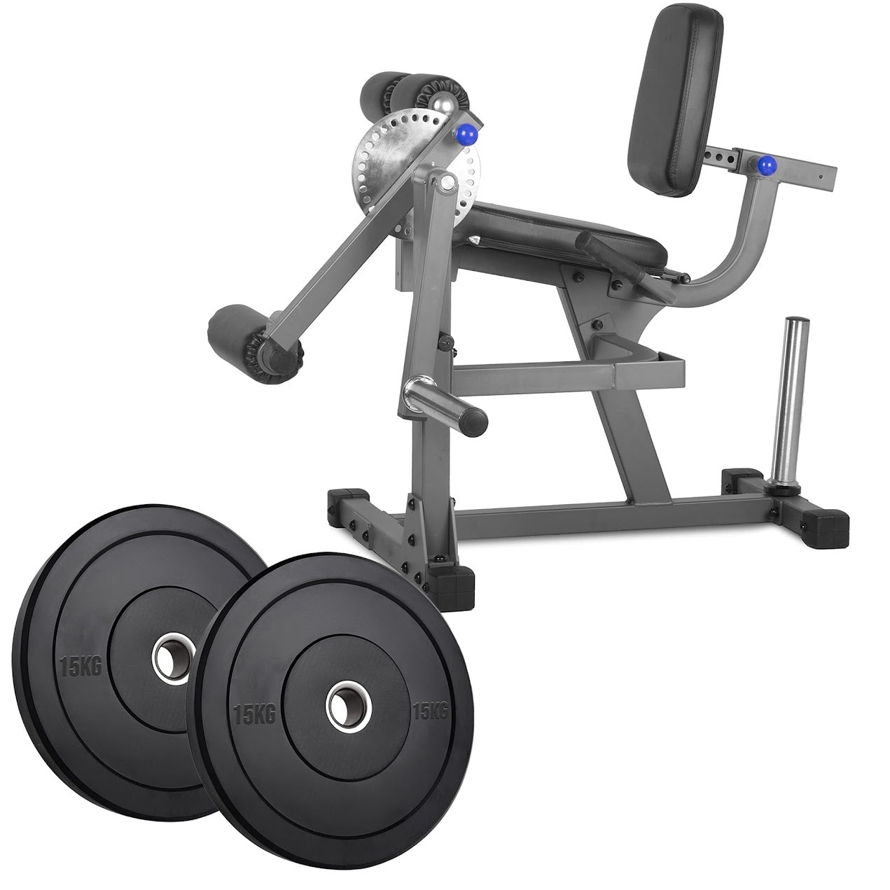 Heavy‑Duty Seated Leg Extension & Steel Curl Machine – Adjustable Seat & Range (Optional Weight Set), Quad & Hamstring Strength Trainer for Home Gyms
