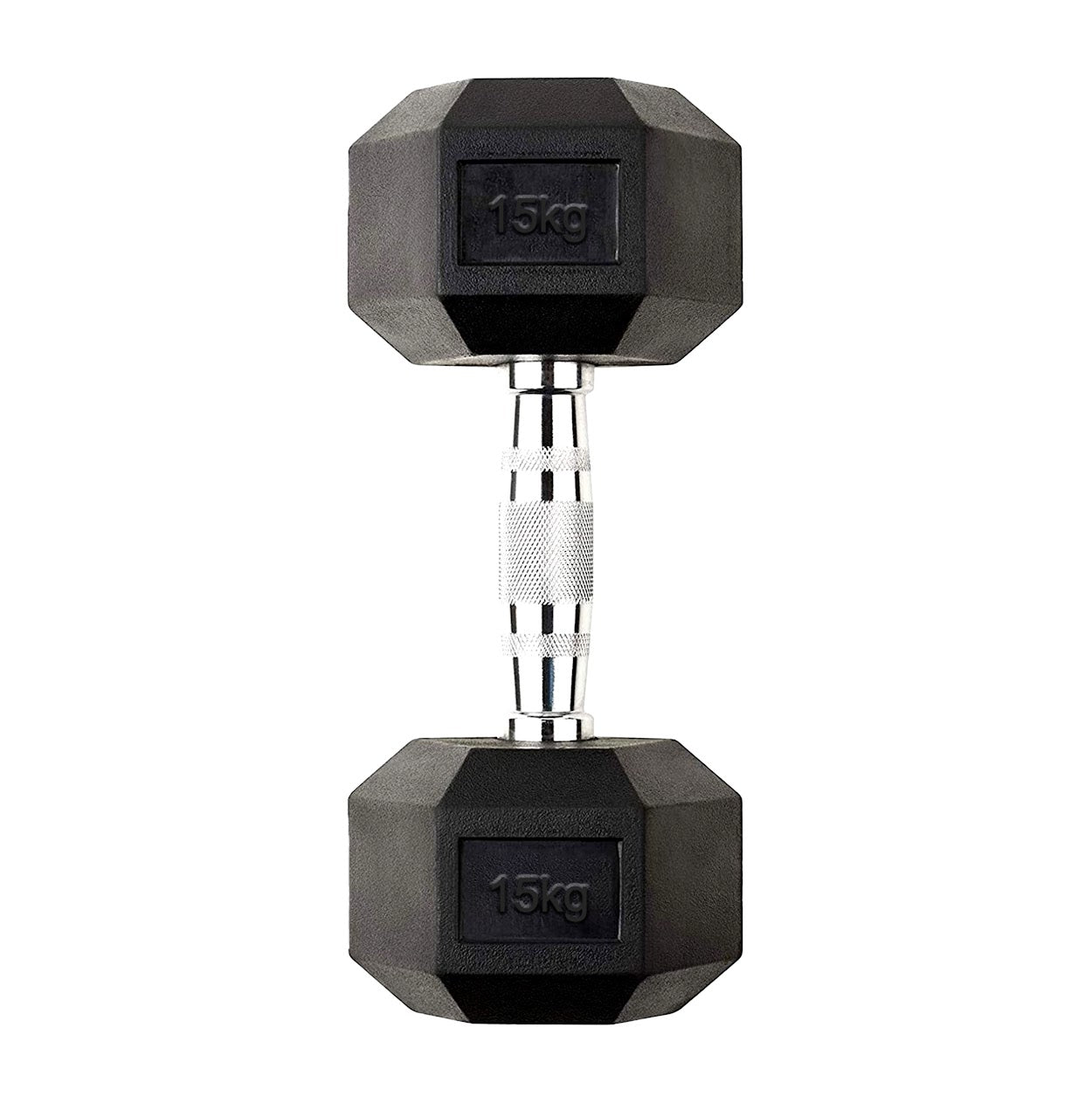 Hex Dumbbells 2.5kg–60kg Full Set or Pairs – Rubber-Coated Weights with Anti-Roll Design & Knurled Steel Handles – For Home Gym or Studio Strength Training