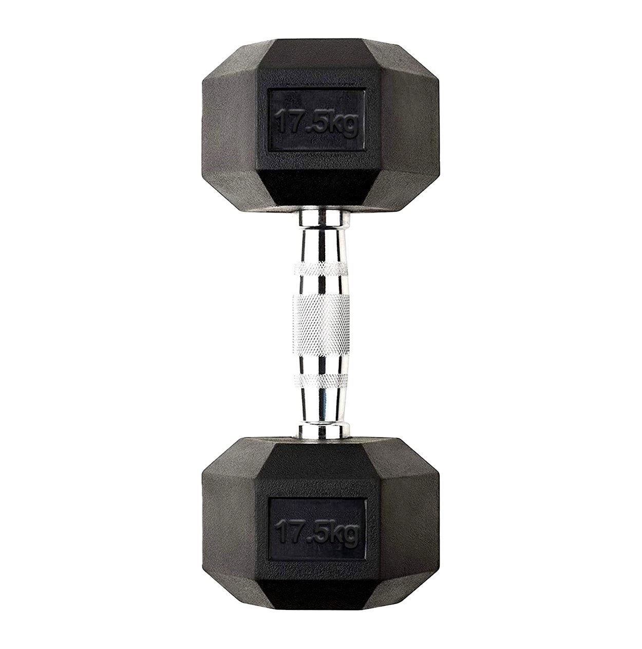 Hex Dumbbells 2.5kg–60kg Full Set or Pairs – Rubber-Coated Weights with Anti-Roll Design & Knurled Steel Handles – For Home Gym or Studio Strength Training