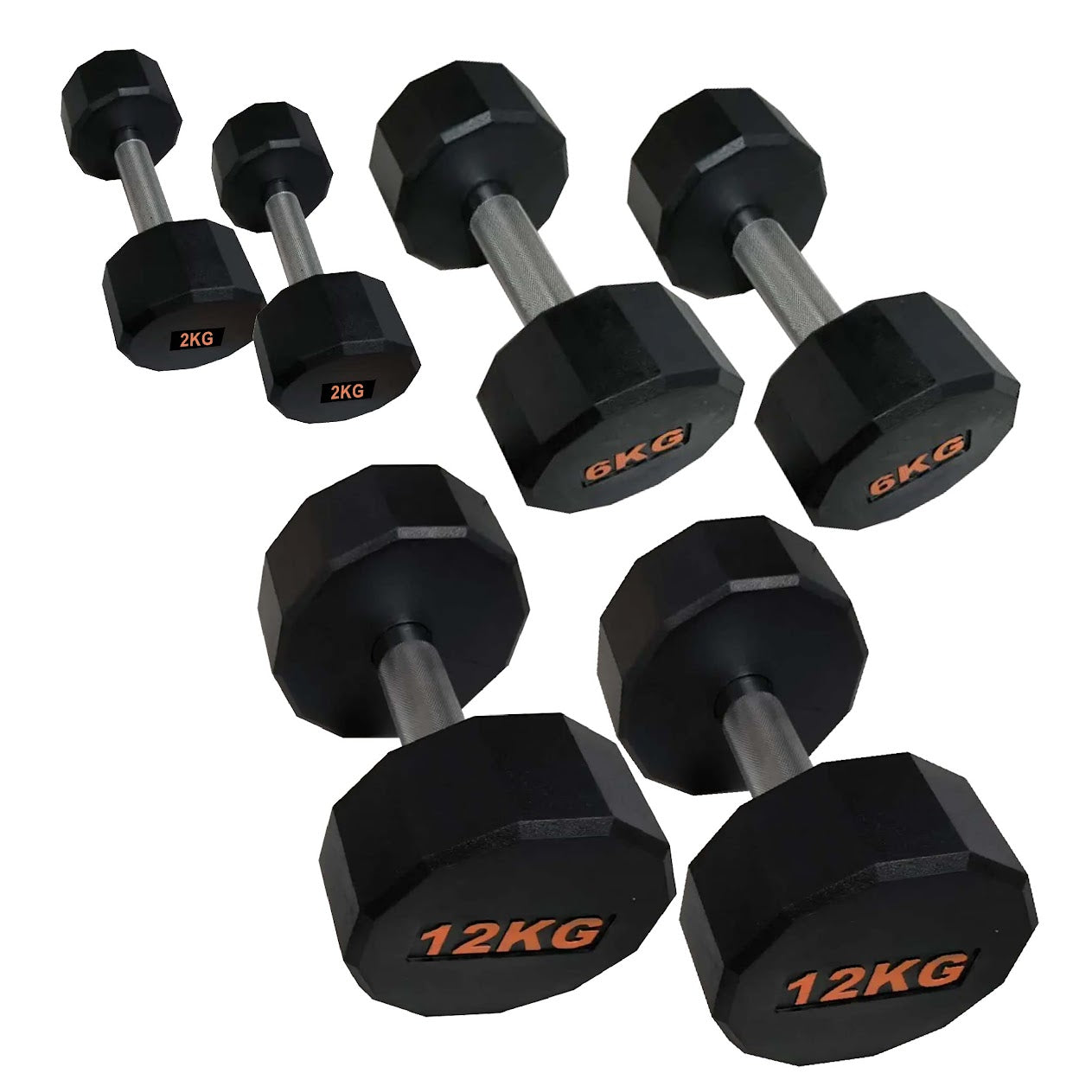 Adjustable Round‑Hex Dumbbells, Neoprene Coated with Anti‑Roll Design for Stability – Strength Training Home Gym