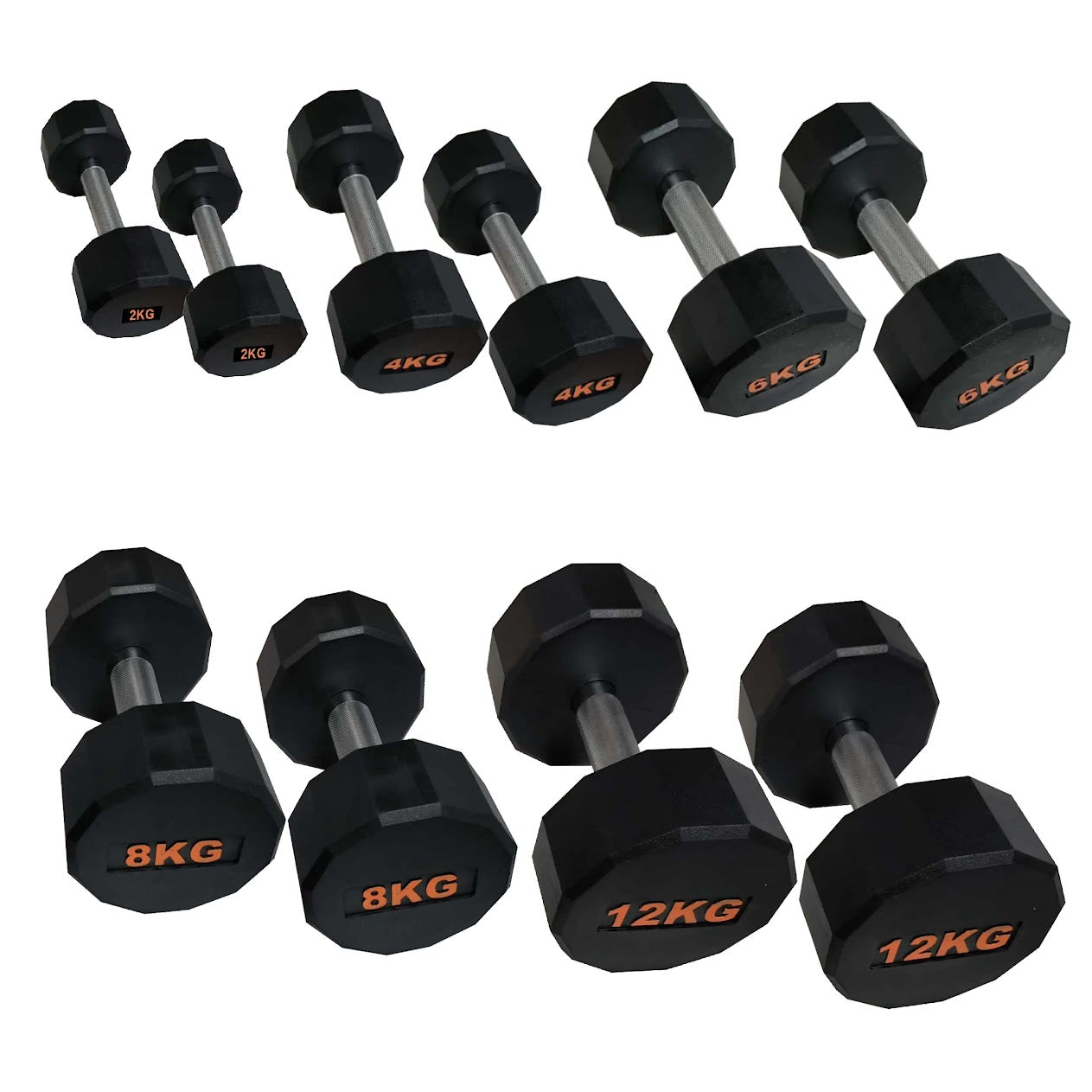 Adjustable Round‑Hex Dumbbells, Neoprene Coated with Anti‑Roll Design for Stability – Strength Training Home Gym