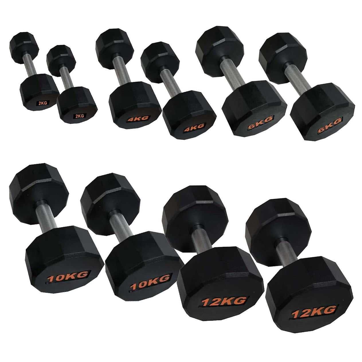 Adjustable Round‑Hex Dumbbells, Neoprene Coated with Anti‑Roll Design for Stability – Strength Training Home Gym