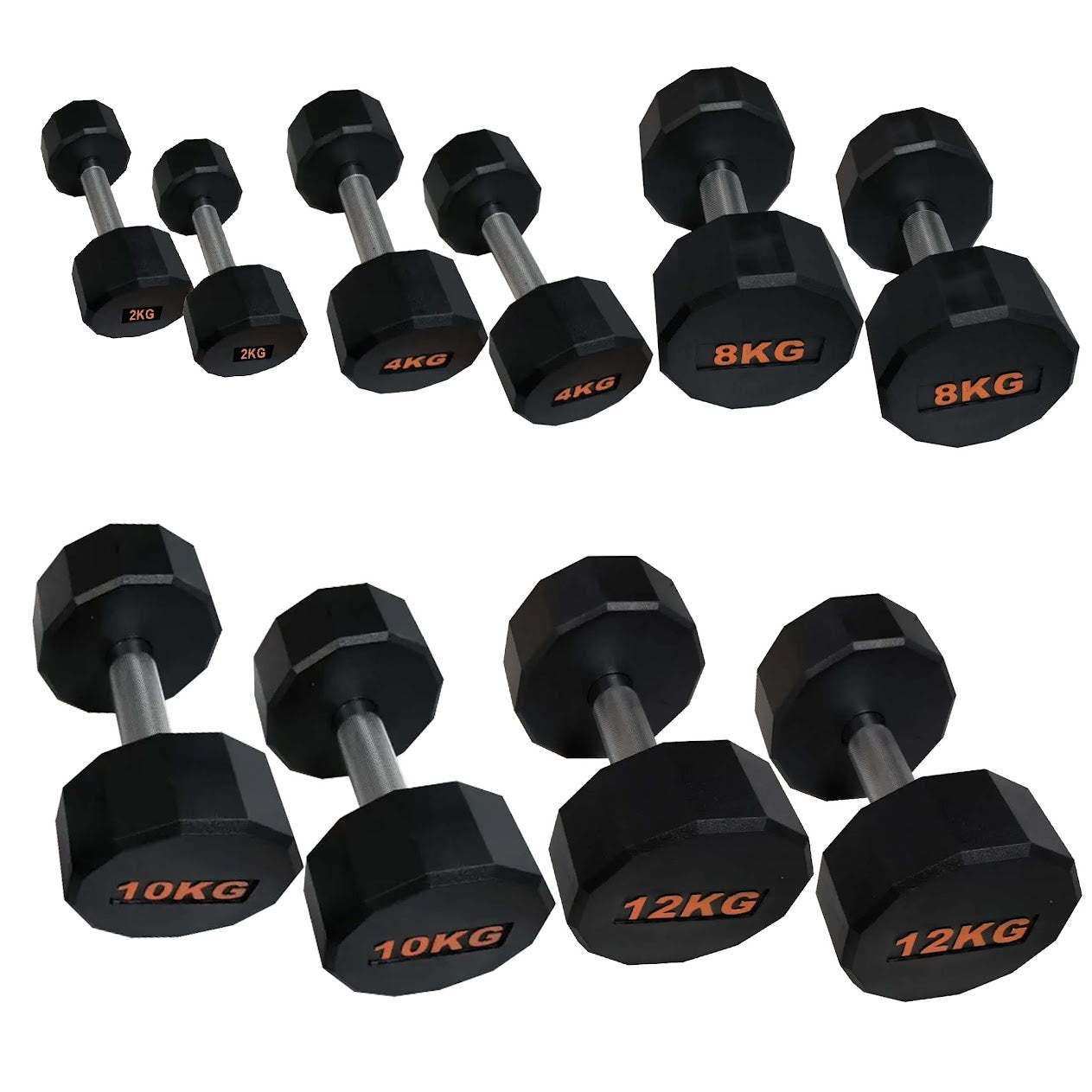 Adjustable Round‑Hex Dumbbells, Neoprene Coated with Anti‑Roll Design for Stability – Strength Training Home Gym