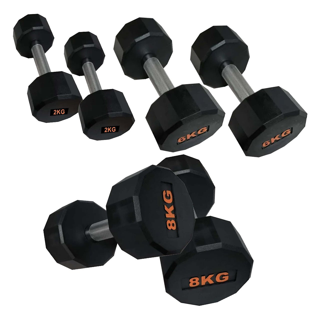 Adjustable Round‑Hex Dumbbells, Neoprene Coated with Anti‑Roll Design for Stability – Strength Training Home Gym
