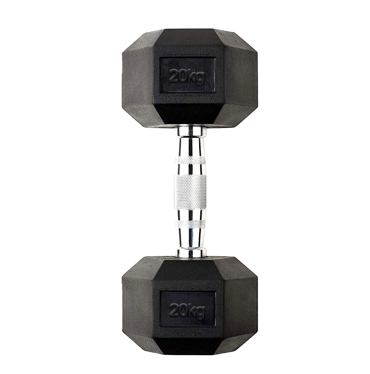Hex Dumbbells 2.5kg–60kg Full Set or Pairs – Rubber-Coated Weights with Anti-Roll Design & Knurled Steel Handles – For Home Gym or Studio Strength Training