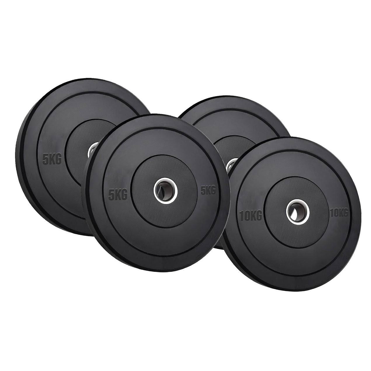 Olympic Heavy-Duty Rubber Bumper Plates – Durable Weight Plates in Singles, Pairs & Sets with Steel Hub, Low Bounce, for Strength Training & CrossFit in Home Gyms