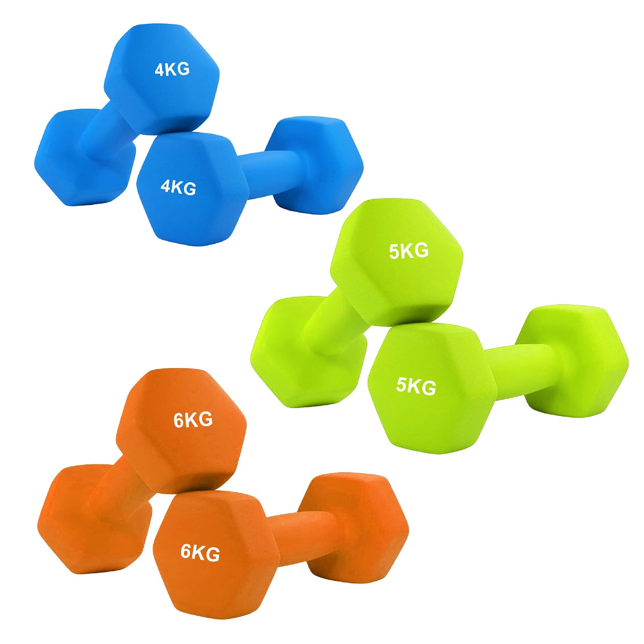 Anti‑Roll Neoprene Hex Dumbbells – Non‑Slip Coating, Comfortable Grip, Anti‑Scratch Finish for Home Gym Workouts & Strength Training