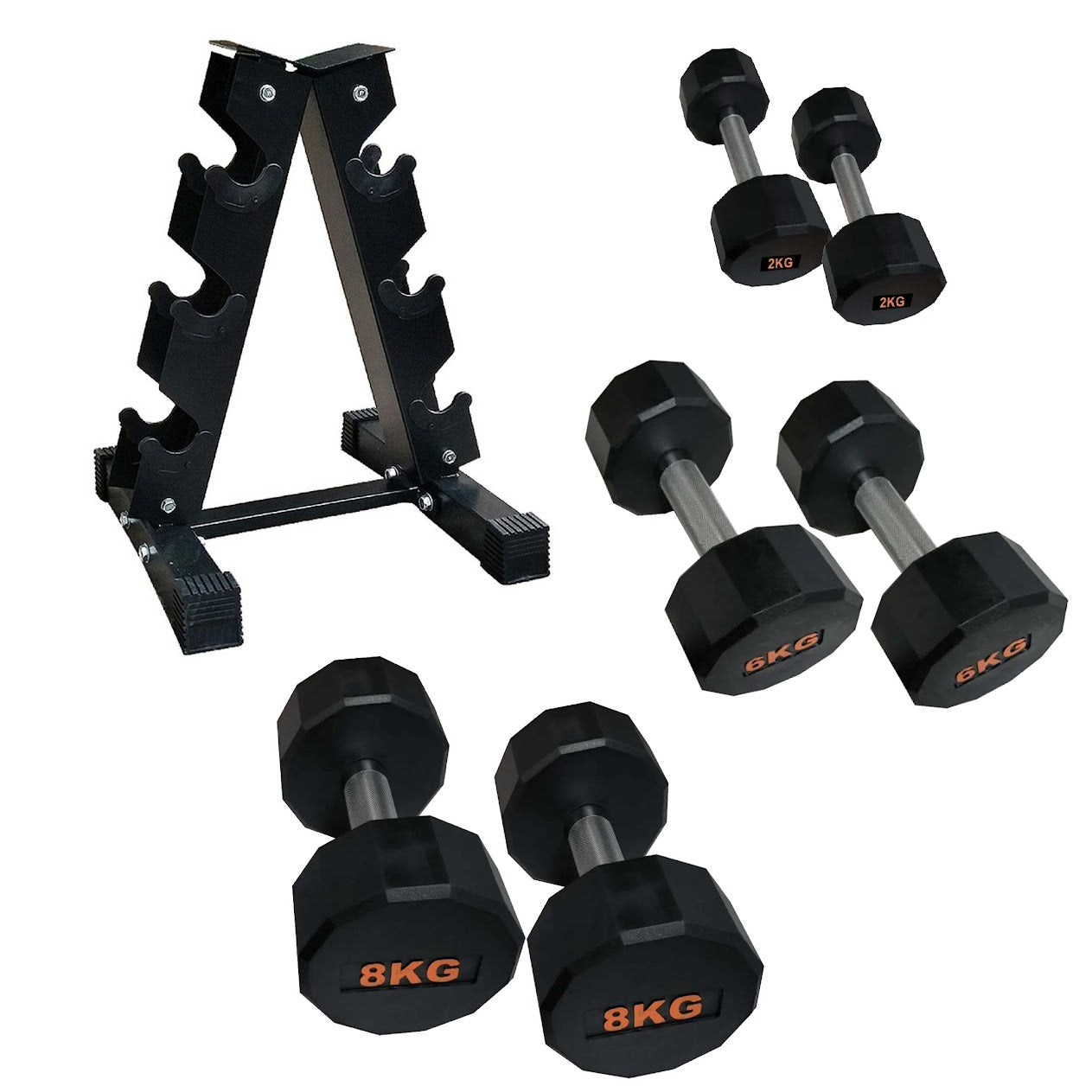Adjustable Round‑Hex Dumbbells, Neoprene Coated with Anti‑Roll Design for Stability – Strength Training Home Gym