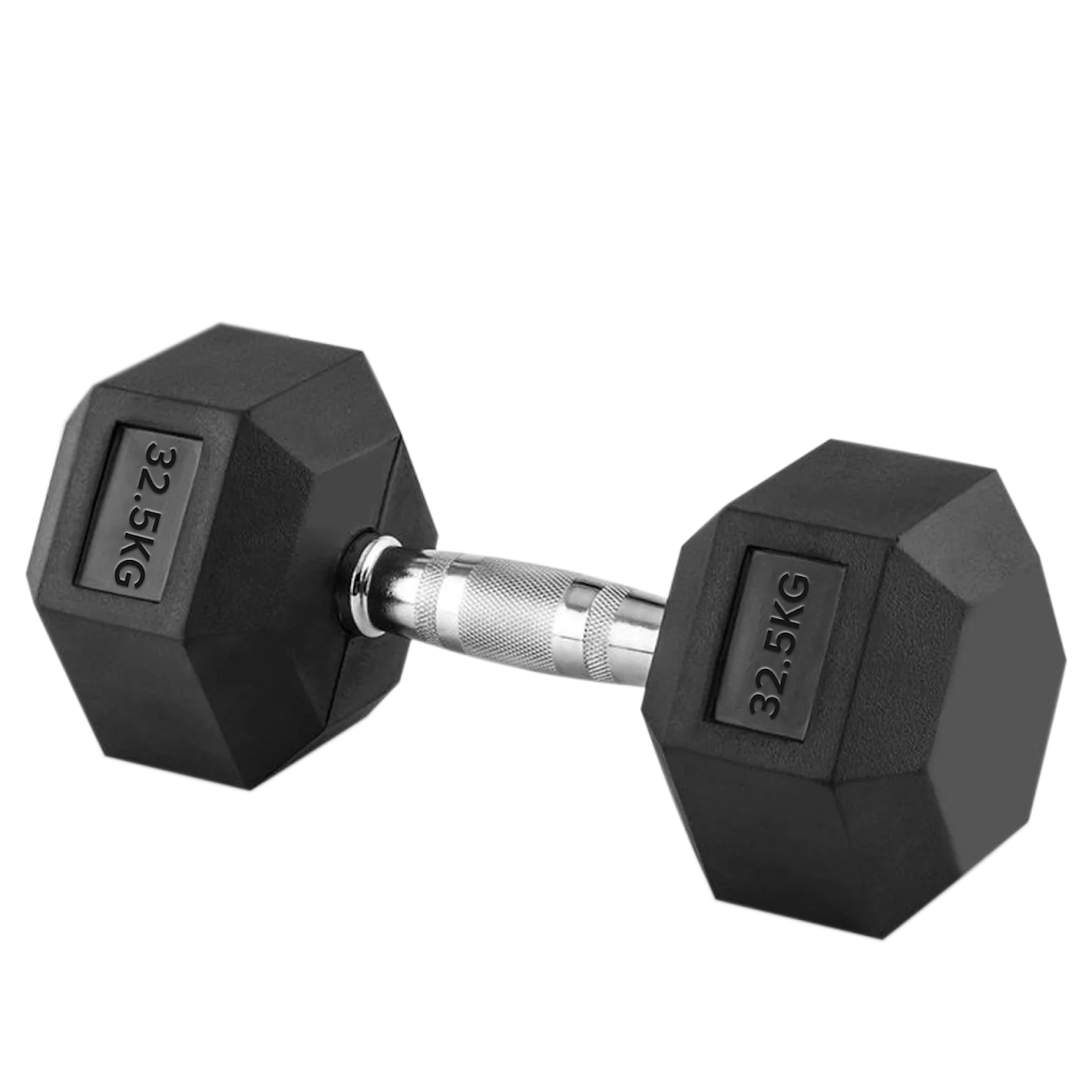 Hex Dumbbells 2.5kg–60kg Full Set or Pairs – Rubber-Coated Weights with Anti-Roll Design & Knurled Steel Handles – For Home Gym or Studio Strength Training