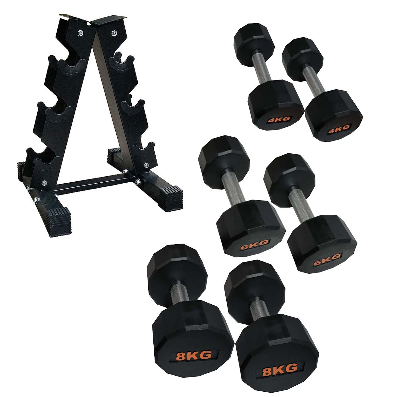 Adjustable Round‑Hex Dumbbells, Neoprene Coated with Anti‑Roll Design for Stability – Strength Training Home Gym