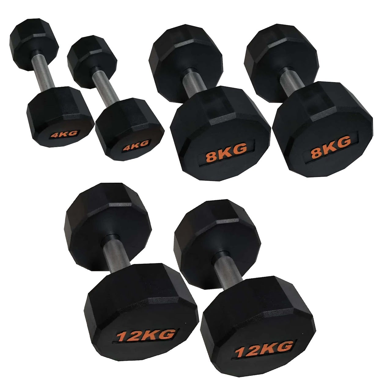 Adjustable Round‑Hex Dumbbells, Neoprene Coated with Anti‑Roll Design for Stability – Strength Training Home Gym